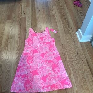 Lilly Pulitzer Vibrant Pink Tropical Kristen dress. Size M. NWT!